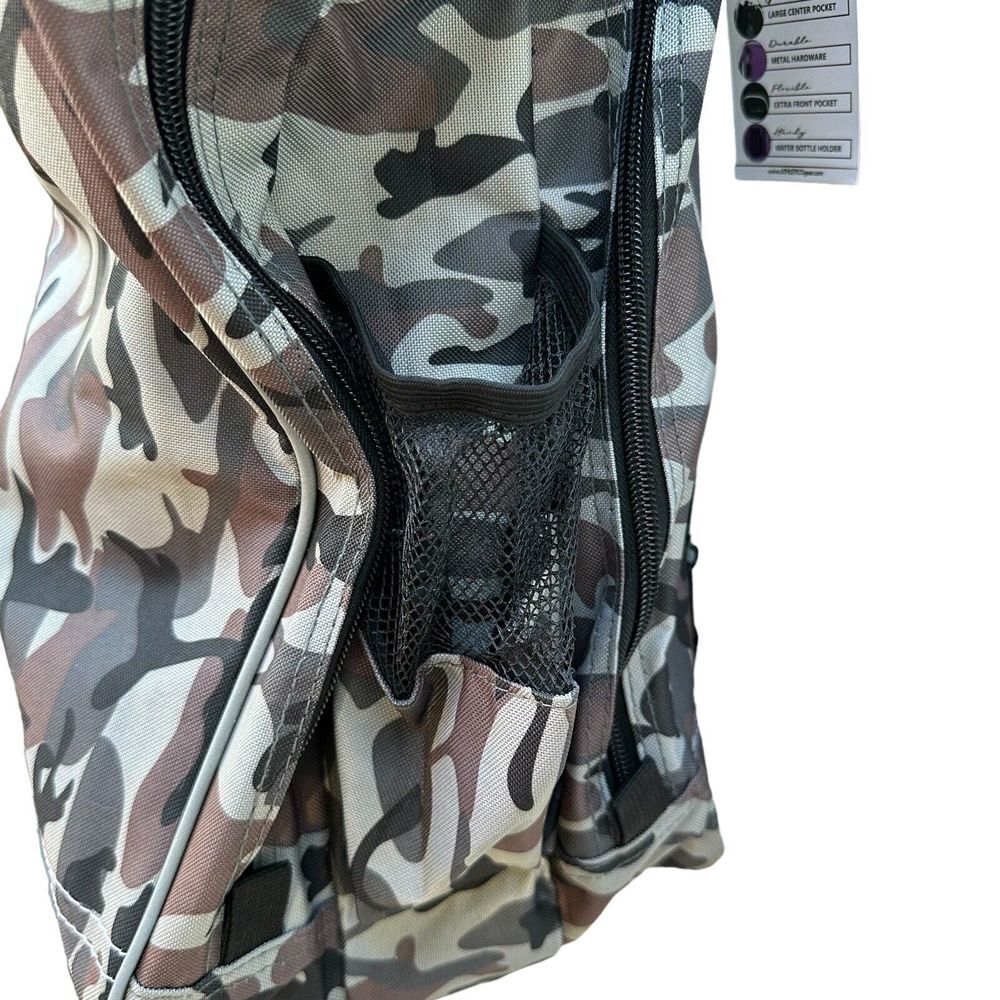 Athletico Lifestyle‎ NWT Skate Bag 16x16x10 Zipper Pockets Water Bottle Camo New - Picture 3 of 6